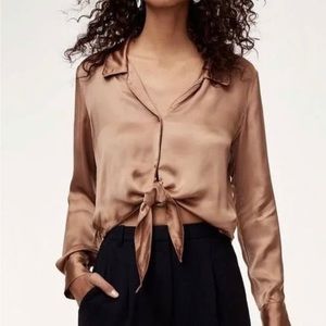 Wilfred Tie Front Blouse